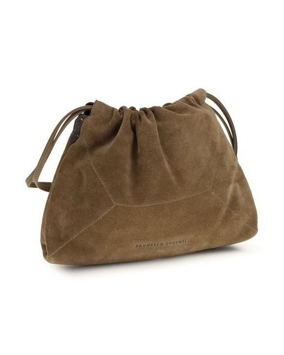 Brunello Cucinelli Brown Calf Leather Bos Taurus Shoulder Bag Glam Steals