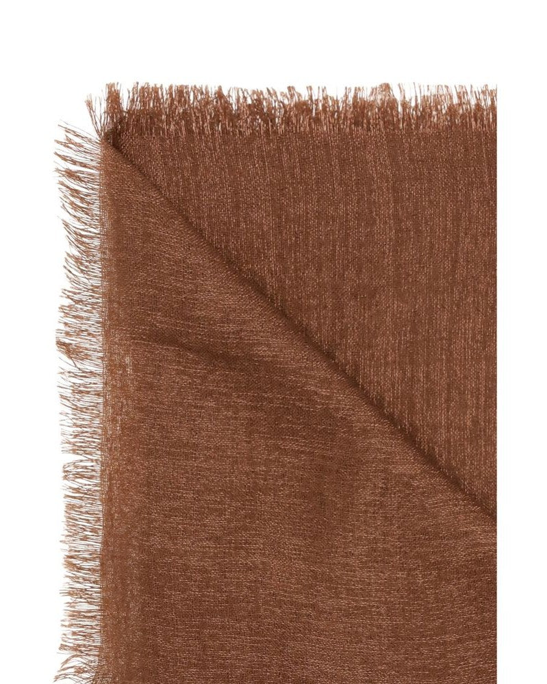 Brunello Cucinelli Brown Cashmere Scarf 