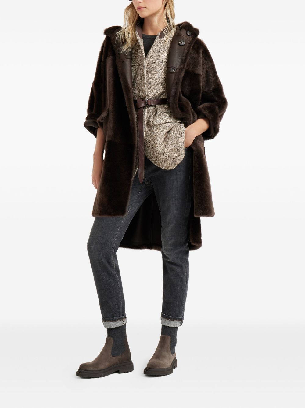 Brunello Cucinelli Brown Coat Glam Steals