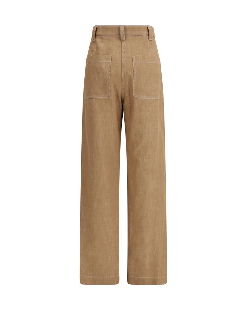 Brunello Cucinelli Brown Cotton Pant 