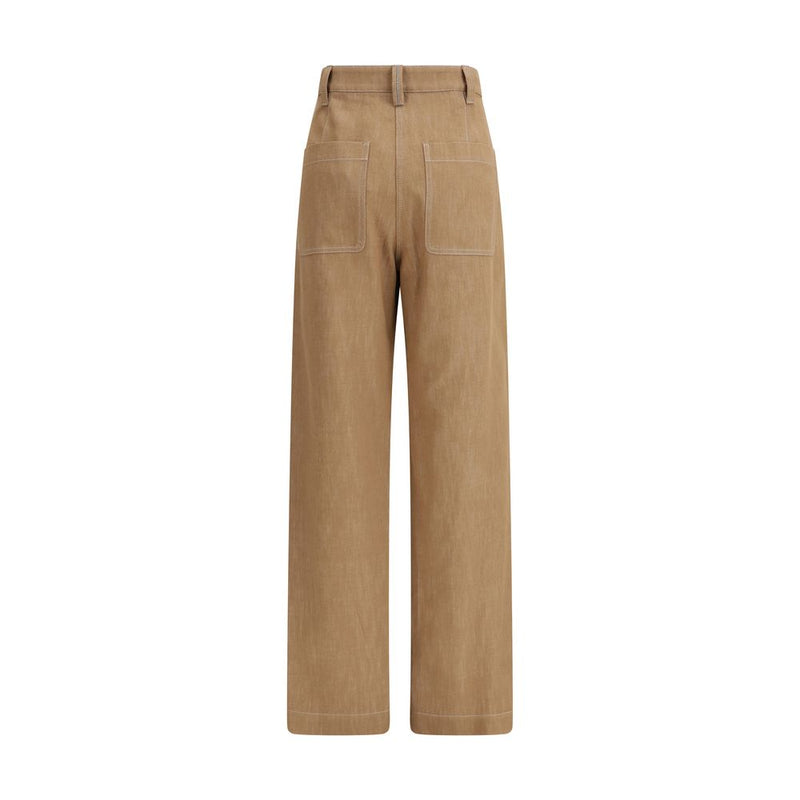 Brunello Cucinelli Brown Cotton Pant Glam Steals