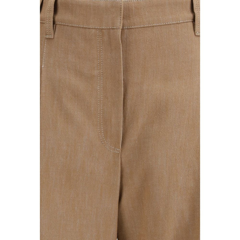 Brunello Cucinelli Brown Cotton Pant Glam Steals