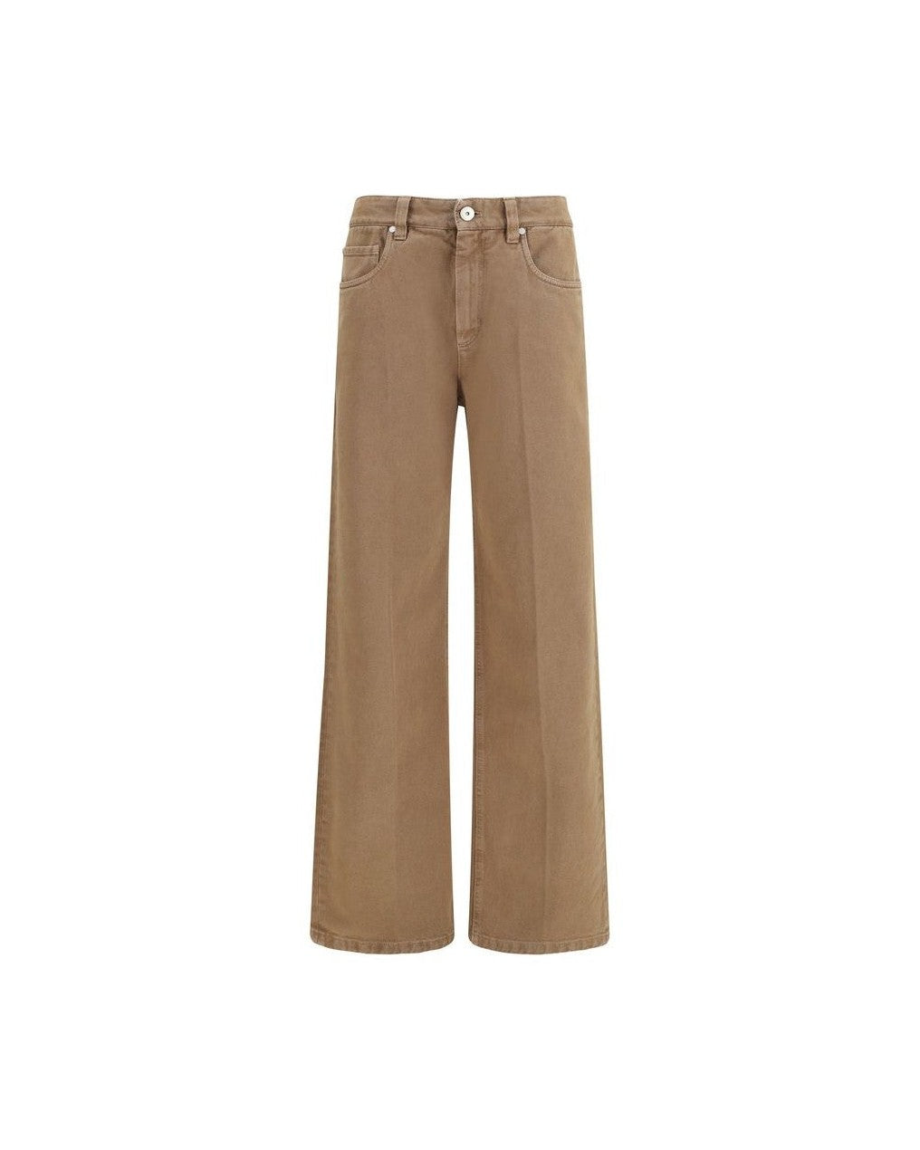 Brunello Cucinelli Brown Cotton Straight Leg Jeans Glam Steals