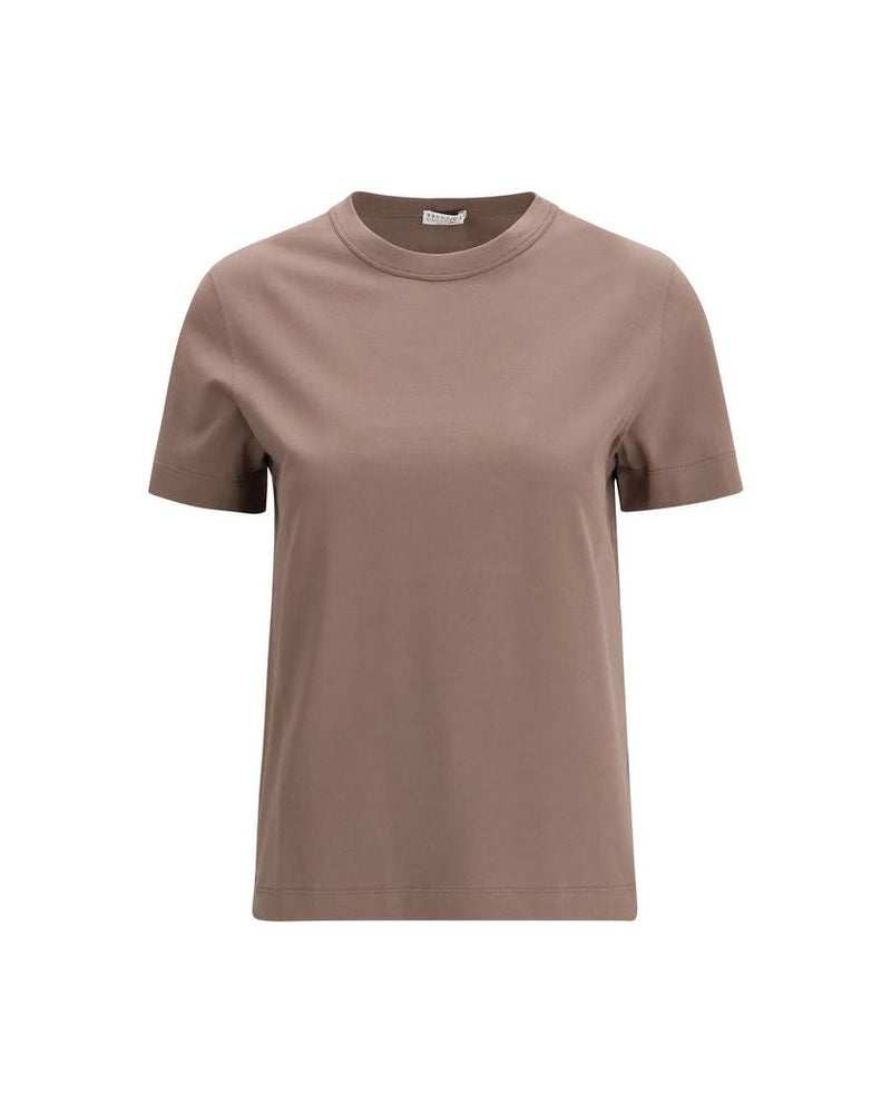 Brunello Cucinelli Brown Cotton T-shirt Glam Steals