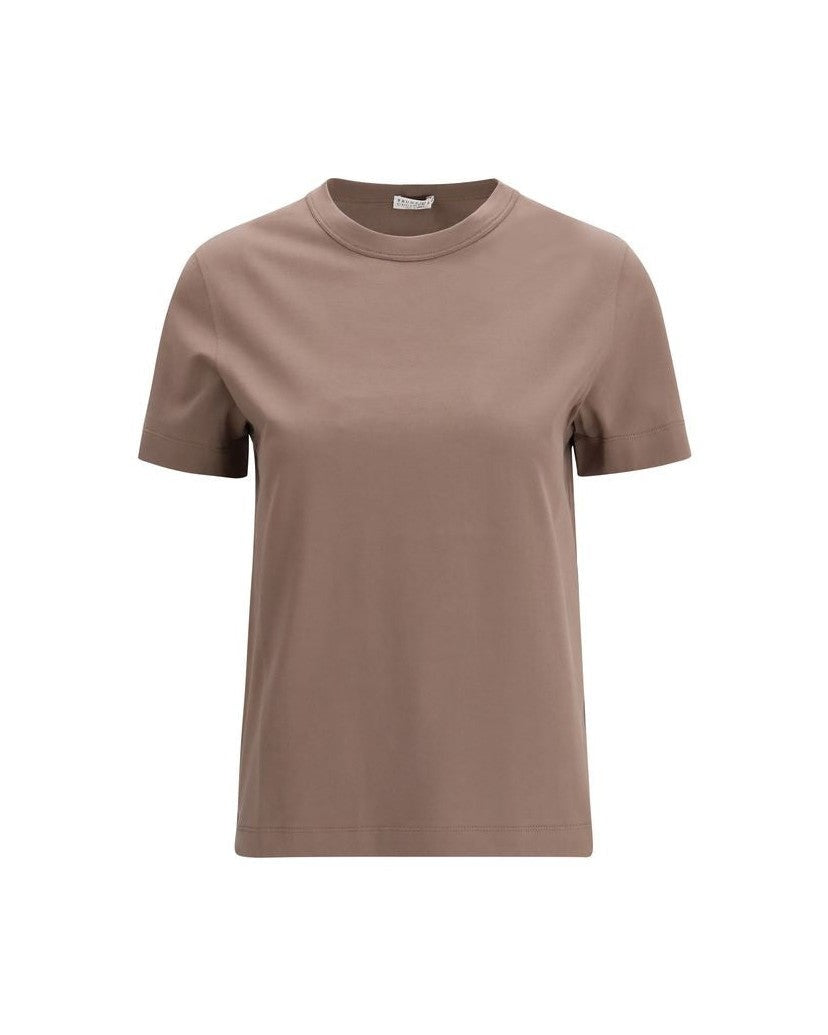 Brunello Cucinelli Brown Cotton T-Shirt 