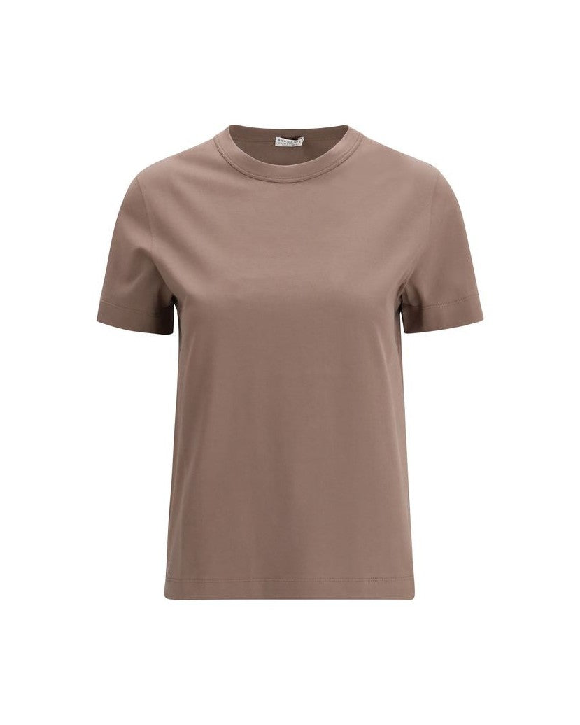 Brunello Cucinelli Brown Cotton T-shirt Glam Steals