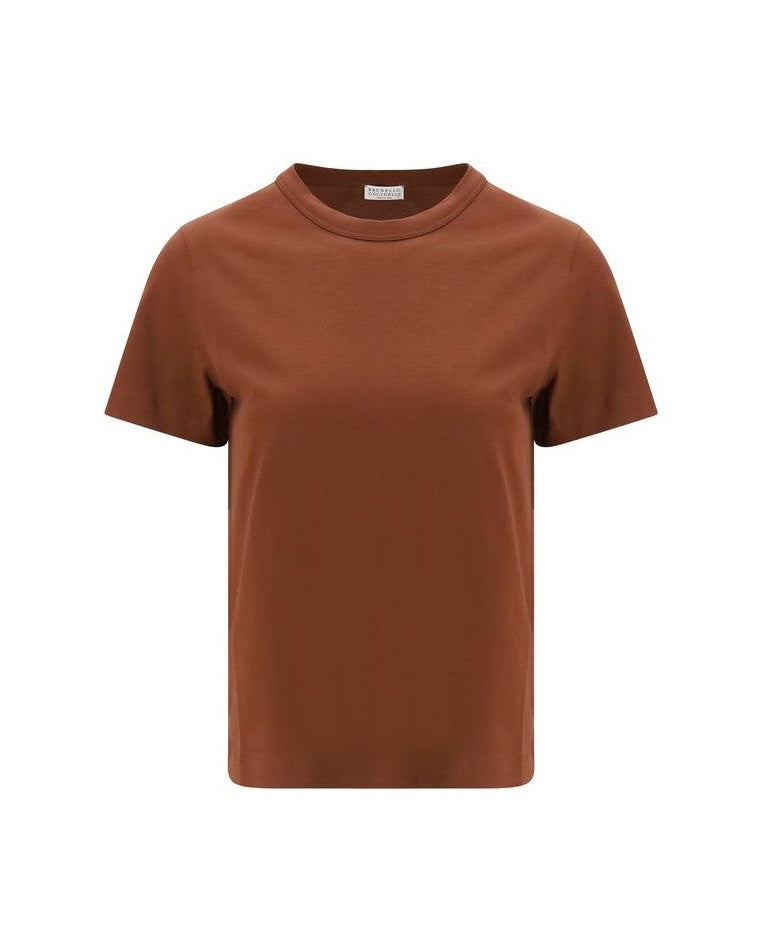 Brunello Cucinelli Brown Cotton T-shirt Glam Steals