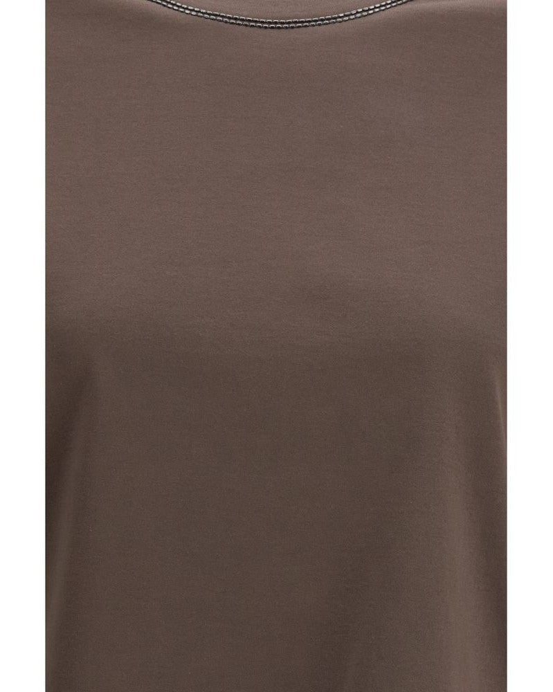 Brunello Cucinelli Brown Cotton T-shirt Glam Steals