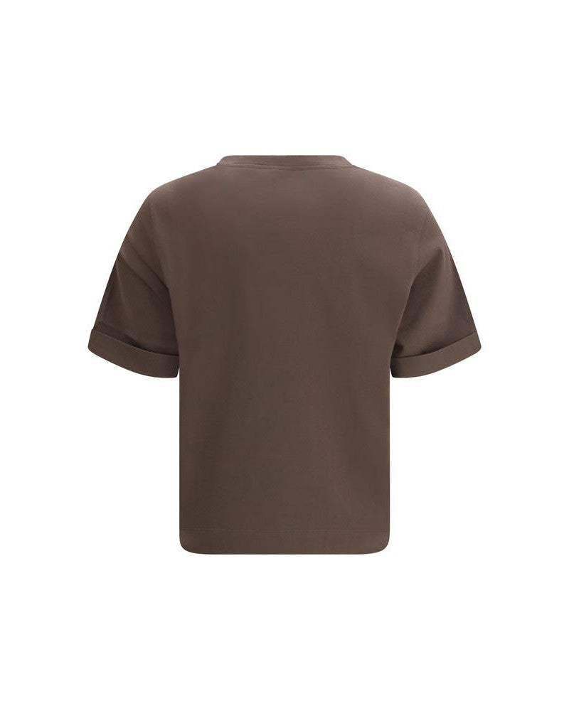 Brunello Cucinelli Brown Cotton T-shirt Glam Steals