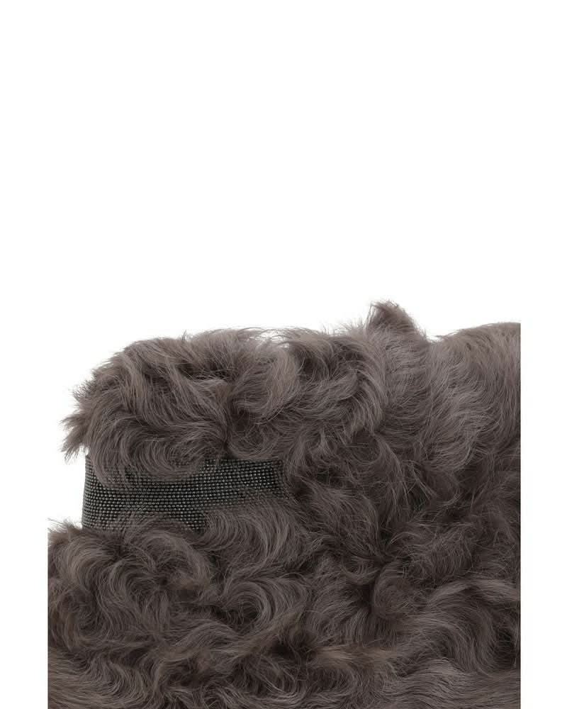 Brunello Cucinelli Brown Fur Clutch Bag 