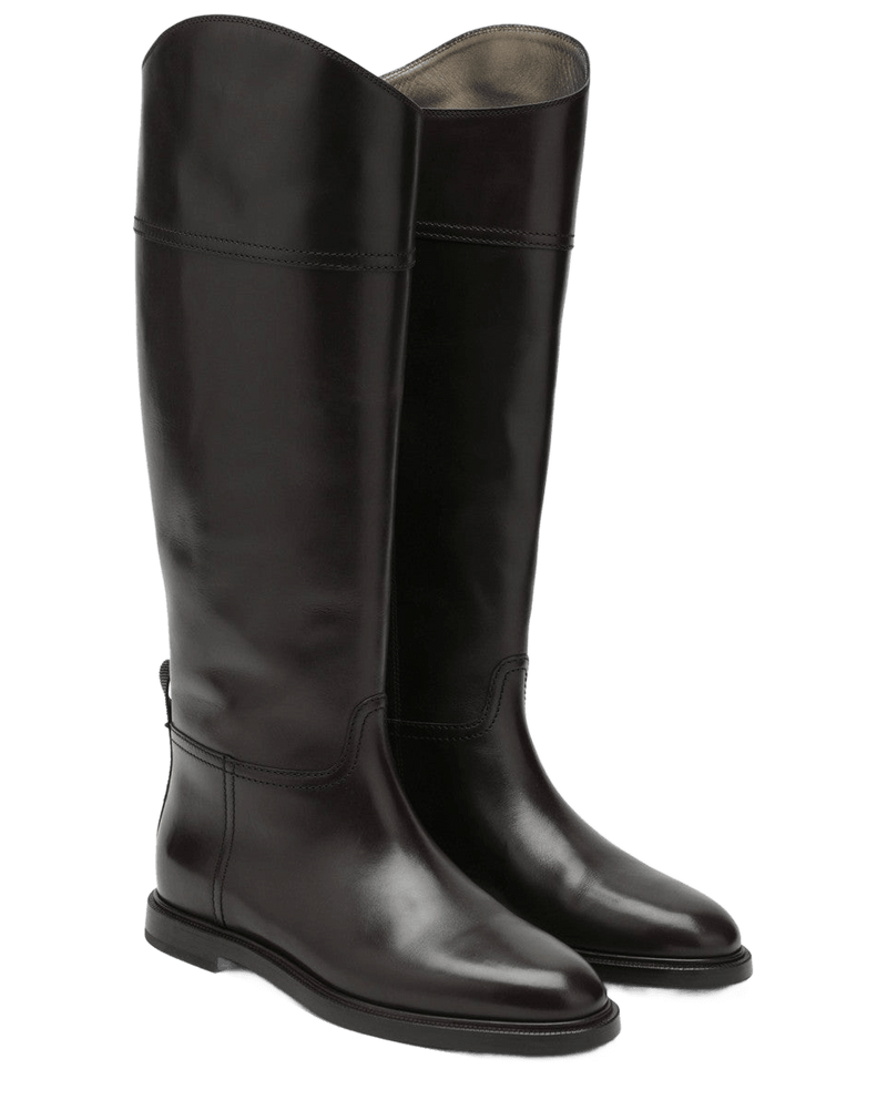 Brunello Cucinelli Brown Leather Boots Glam Steals