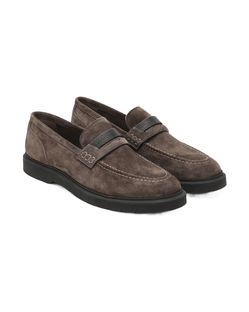 Brunello Cucinelli Brown Leather Penny Loafer Glam Steals