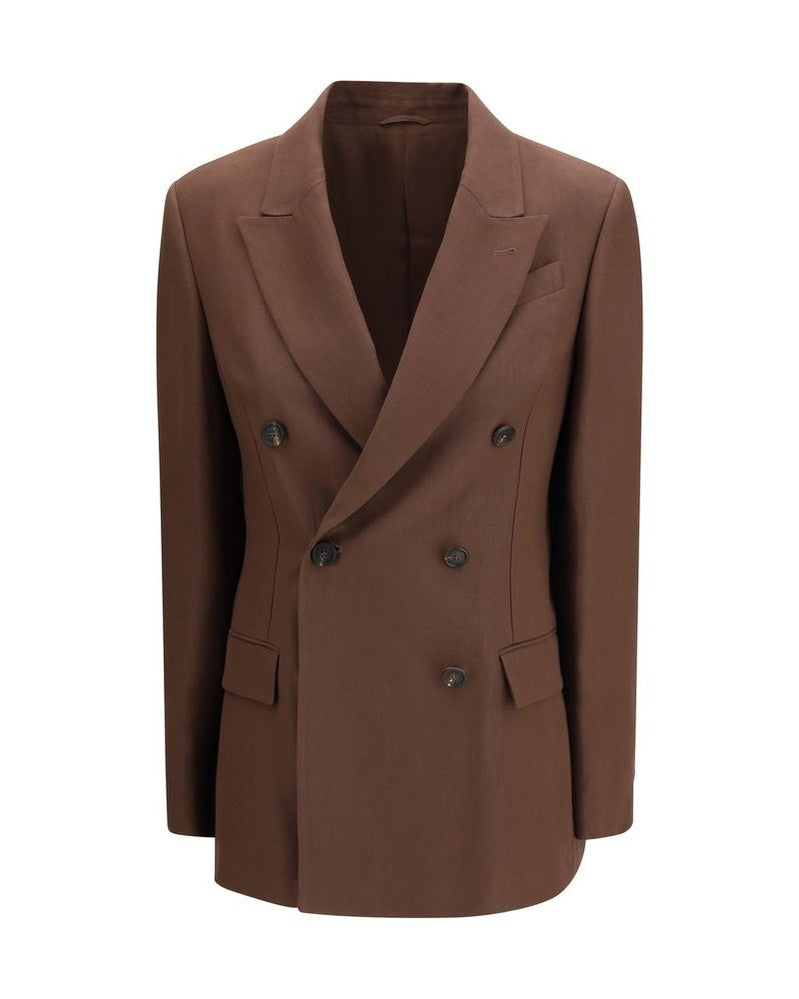 Brunello Cucinelli Brown Linen Blazer Glam Steals