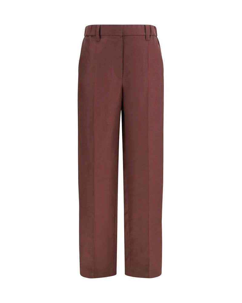 Brunello Cucinelli Brown Linen Casual Pant Glam Steals