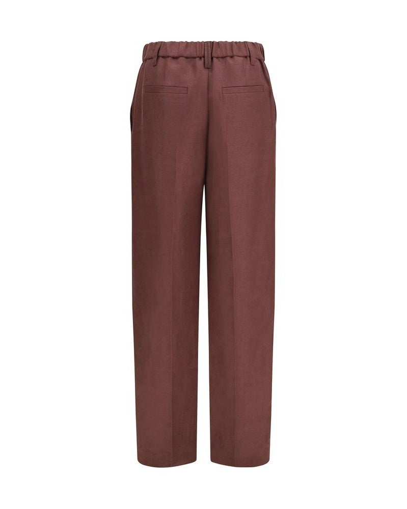 Brunello Cucinelli Brown Linen Casual Pant Glam Steals