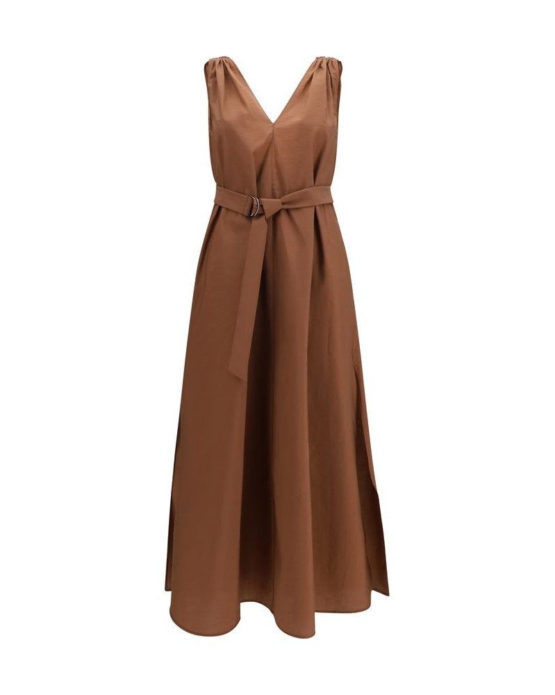 Brunello Cucinelli Brown Polyamide Dress Glam Steals