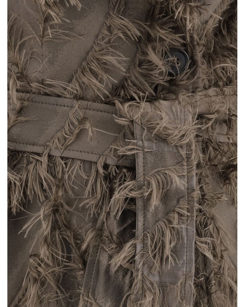 Brunello Cucinelli Brown Polyester Coat Glam Steals