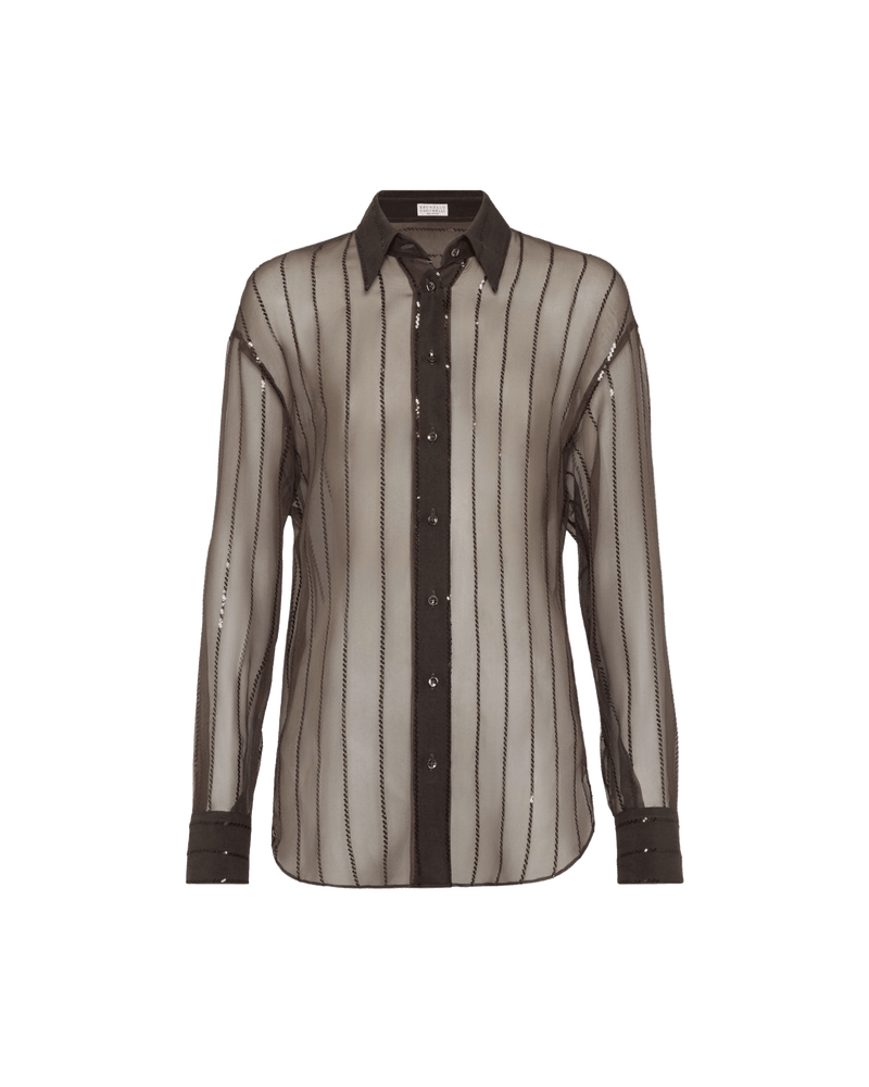 Brunello Cucinelli Brown Shirt Glam Steals