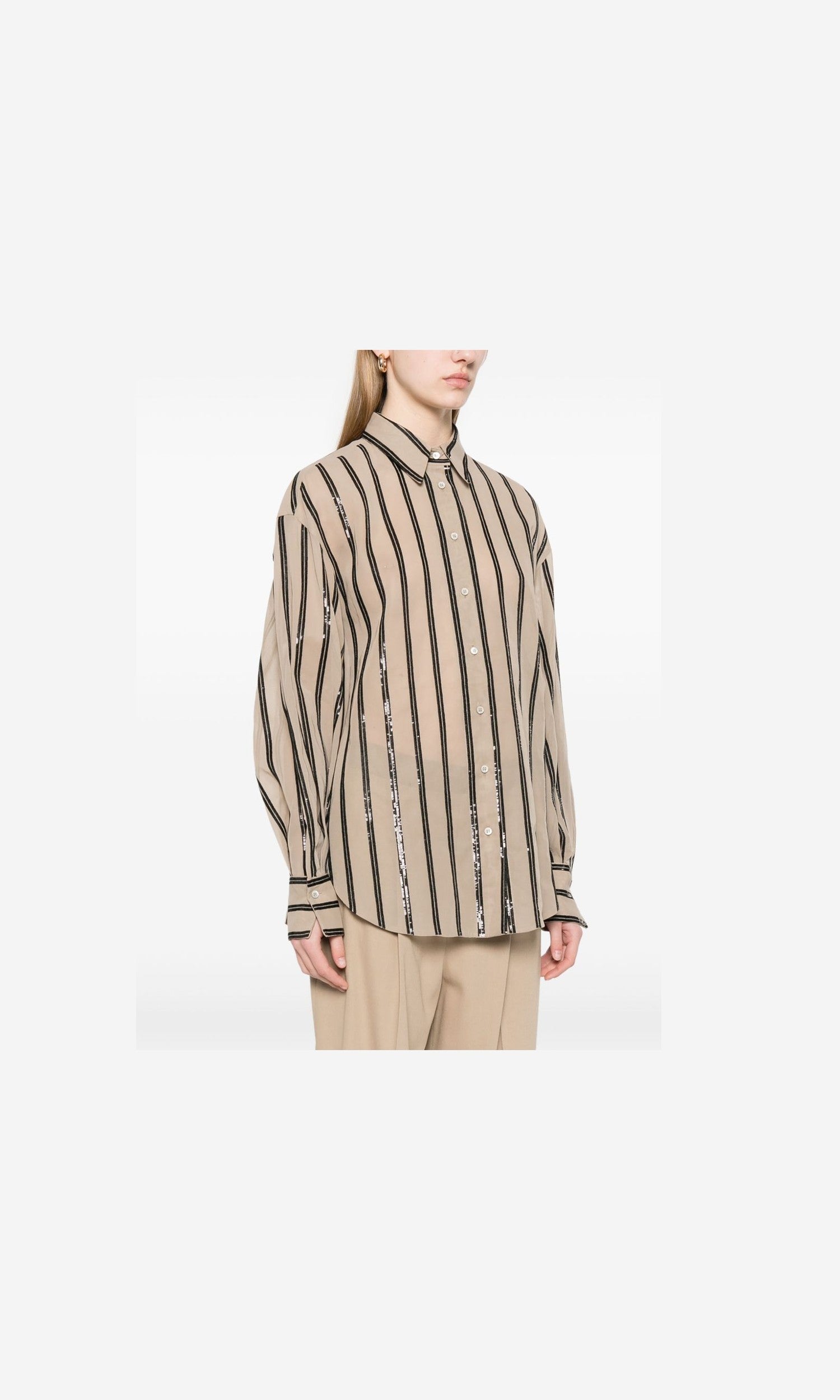 Brunello Cucinelli Brown Shirt Glam Steals