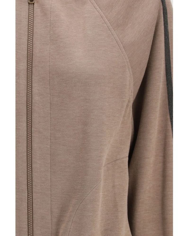 Brunello Cucinelli Brown Silk Sweatshirt 