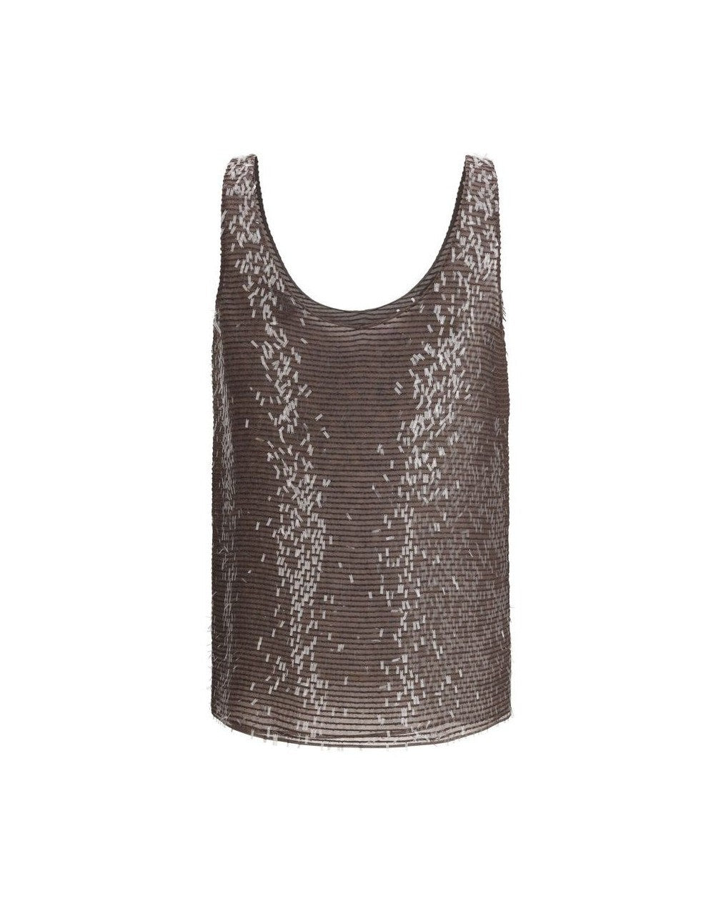 Brunello Cucinelli Brown Silk Top Glam Steals