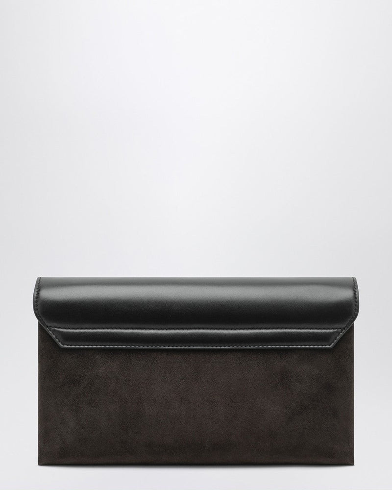 Brunello Cucinelli Brown Suede Sartorial Calf Leather Bag Glam Steals