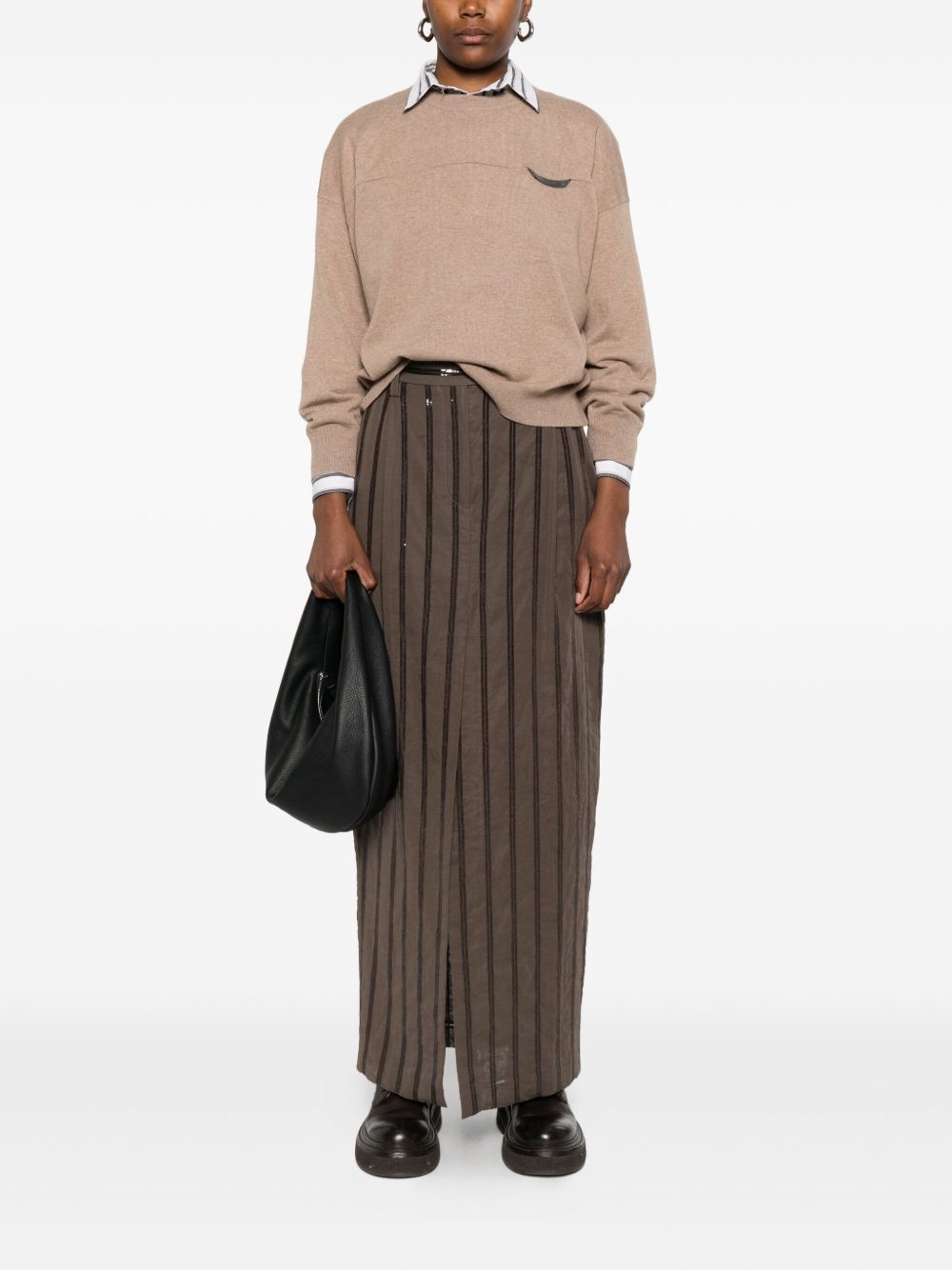 Brunello Cucinelli Brown Sweater Glam Steals