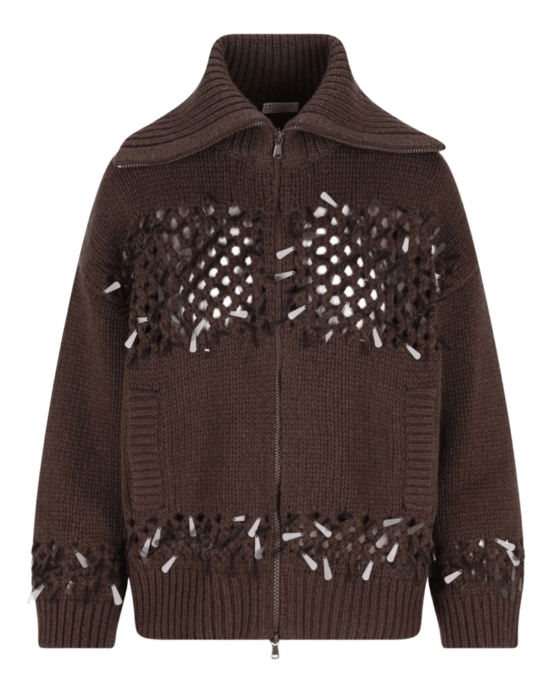 Brunello Cucinelli Brown Sweater Glam Steals