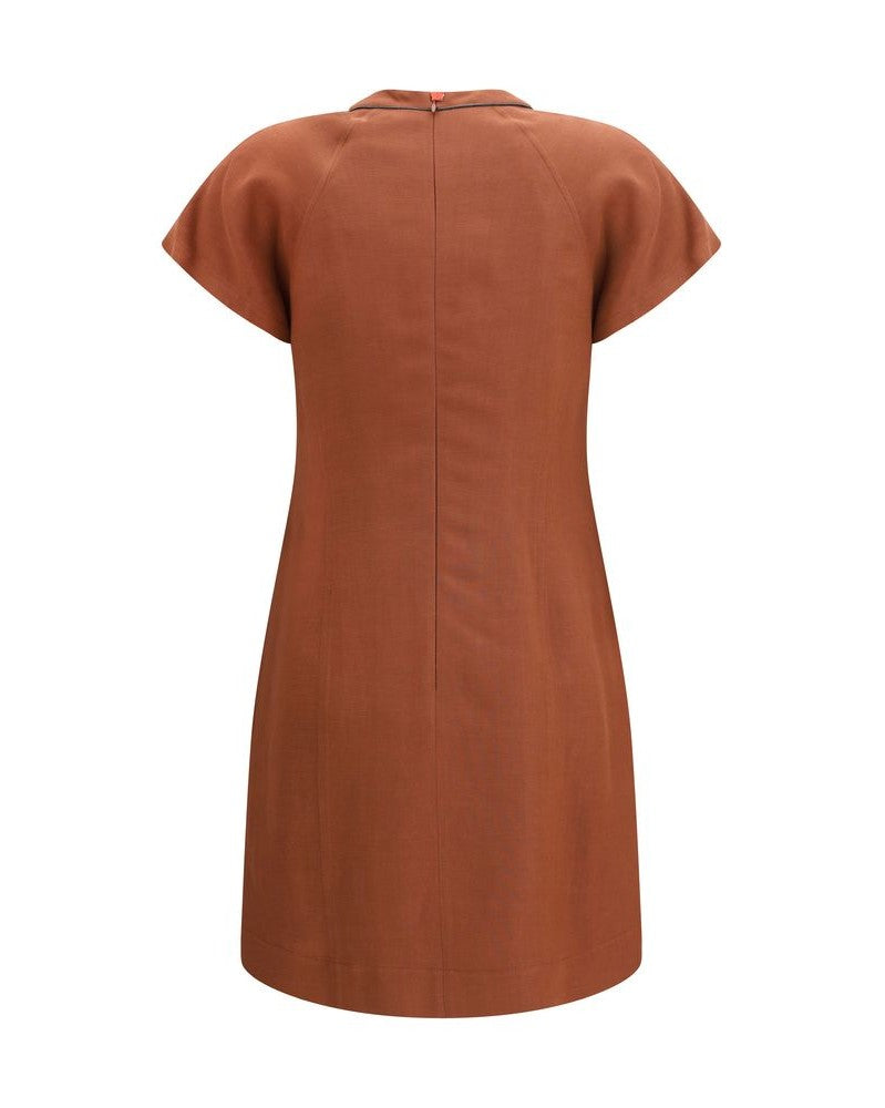 Brunello Cucinelli Brown Viscose Casual Dress Glam Steals