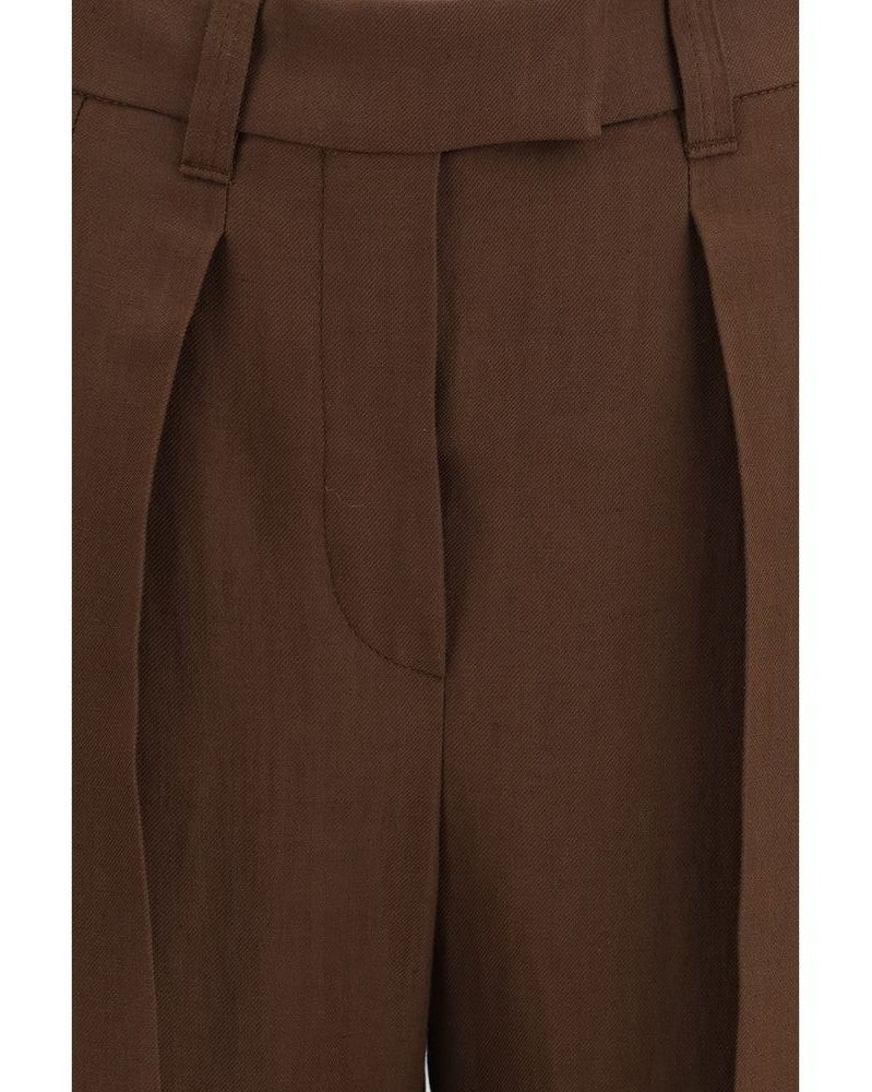 Brunello Cucinelli Brown Viscose Casual Pant Glam Steals