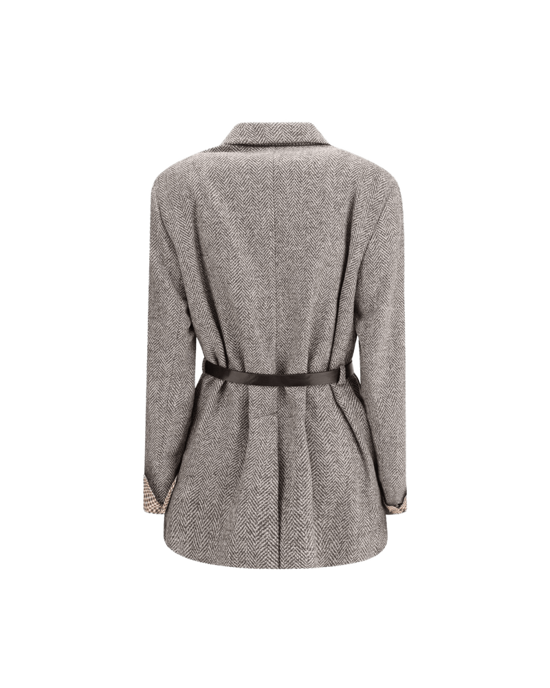 Brunello Cucinelli Brown Wool Fleece Coat Glam Steals