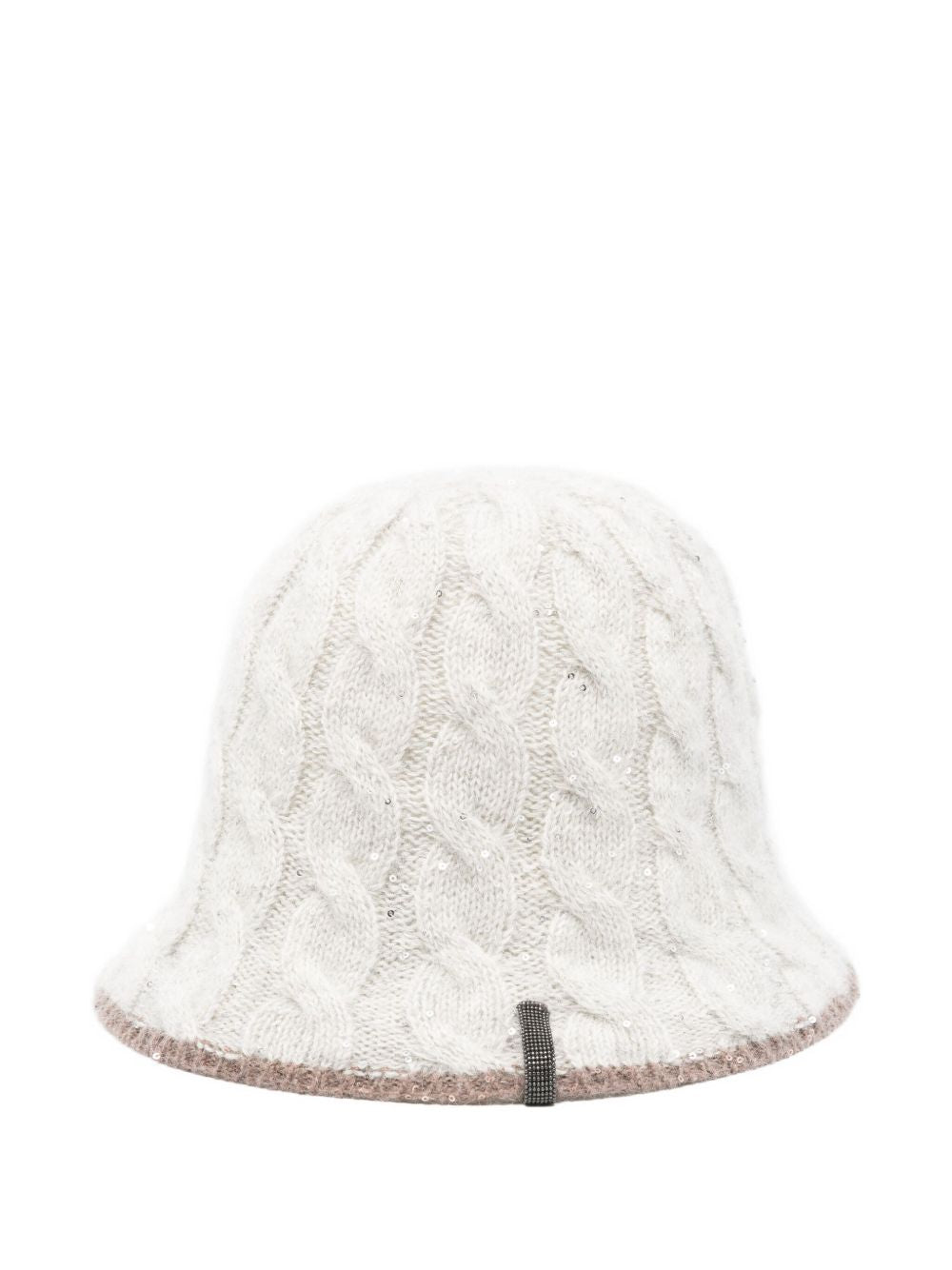 Brunello Cucinelli Cable Knit Sequined Bucket Hat Glam Steals