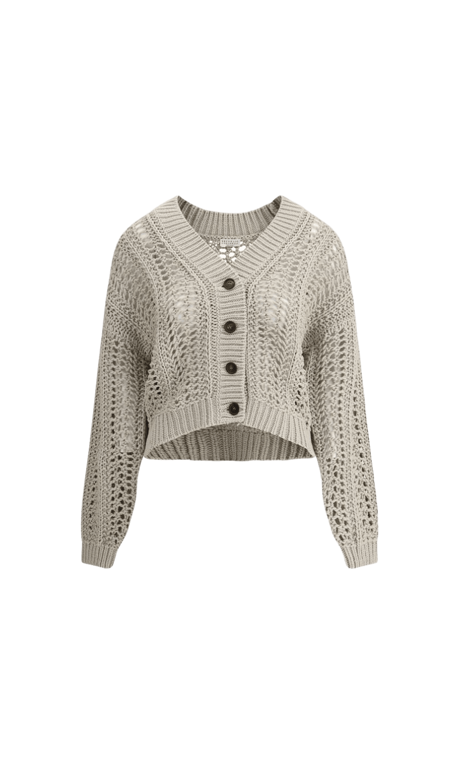 Brunello Cucinelli Cardigan In Perforated Knit Glam Steals
