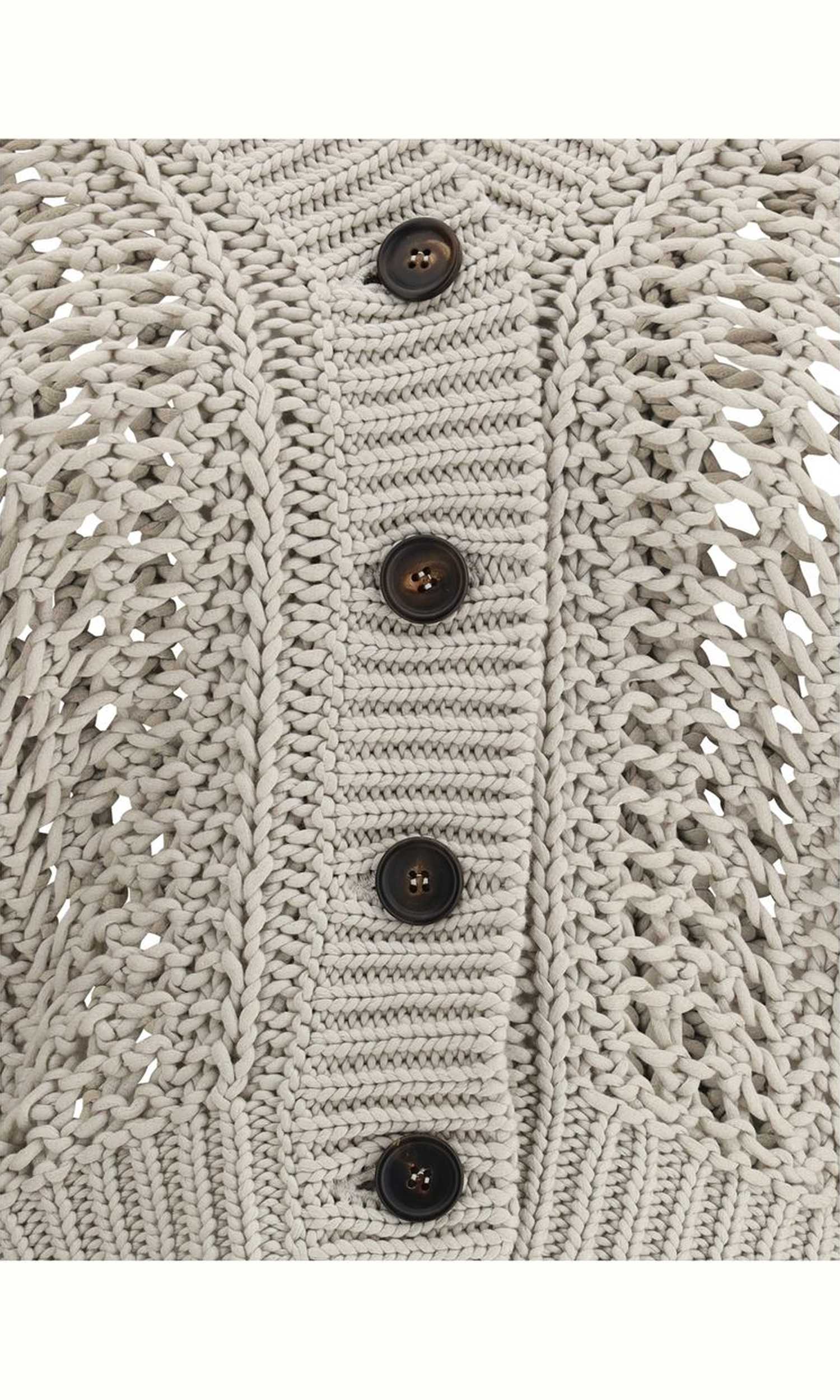 Brunello Cucinelli Cardigan In Perforated Knit Glam Steals