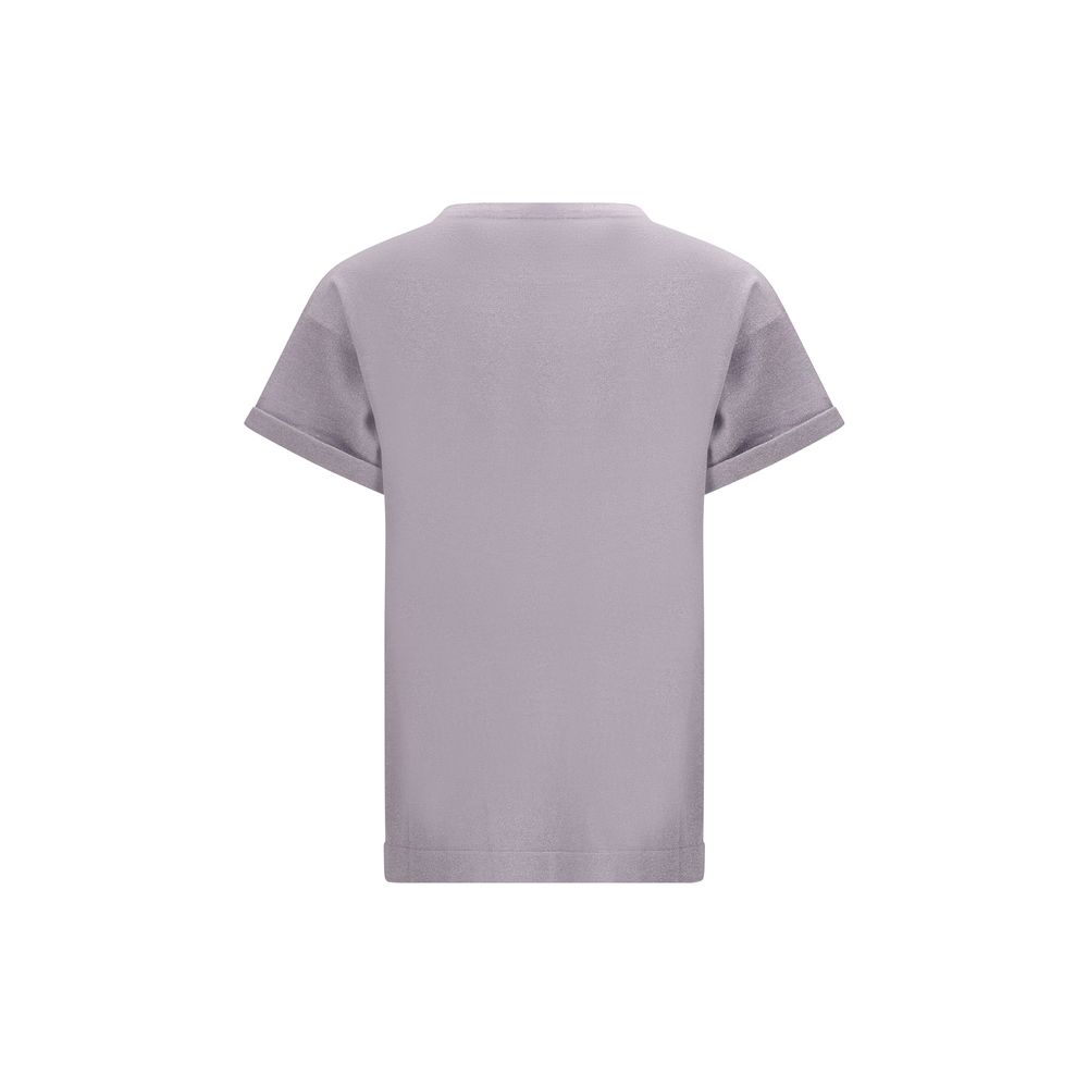 Brunello Cucinelli Cashmere Glitter T-Shirt Glam Steals