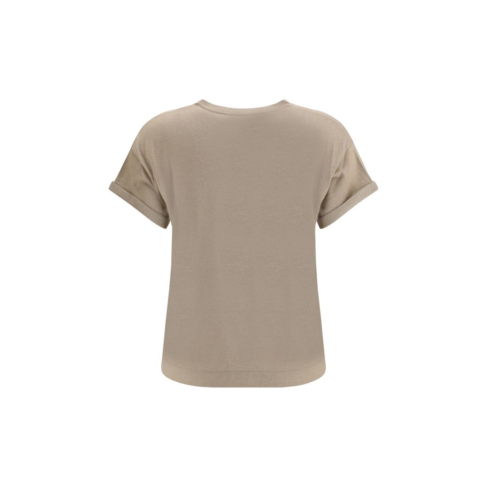 Brunello Cucinelli Cashmere Glitter T-Shirt Glam Steals