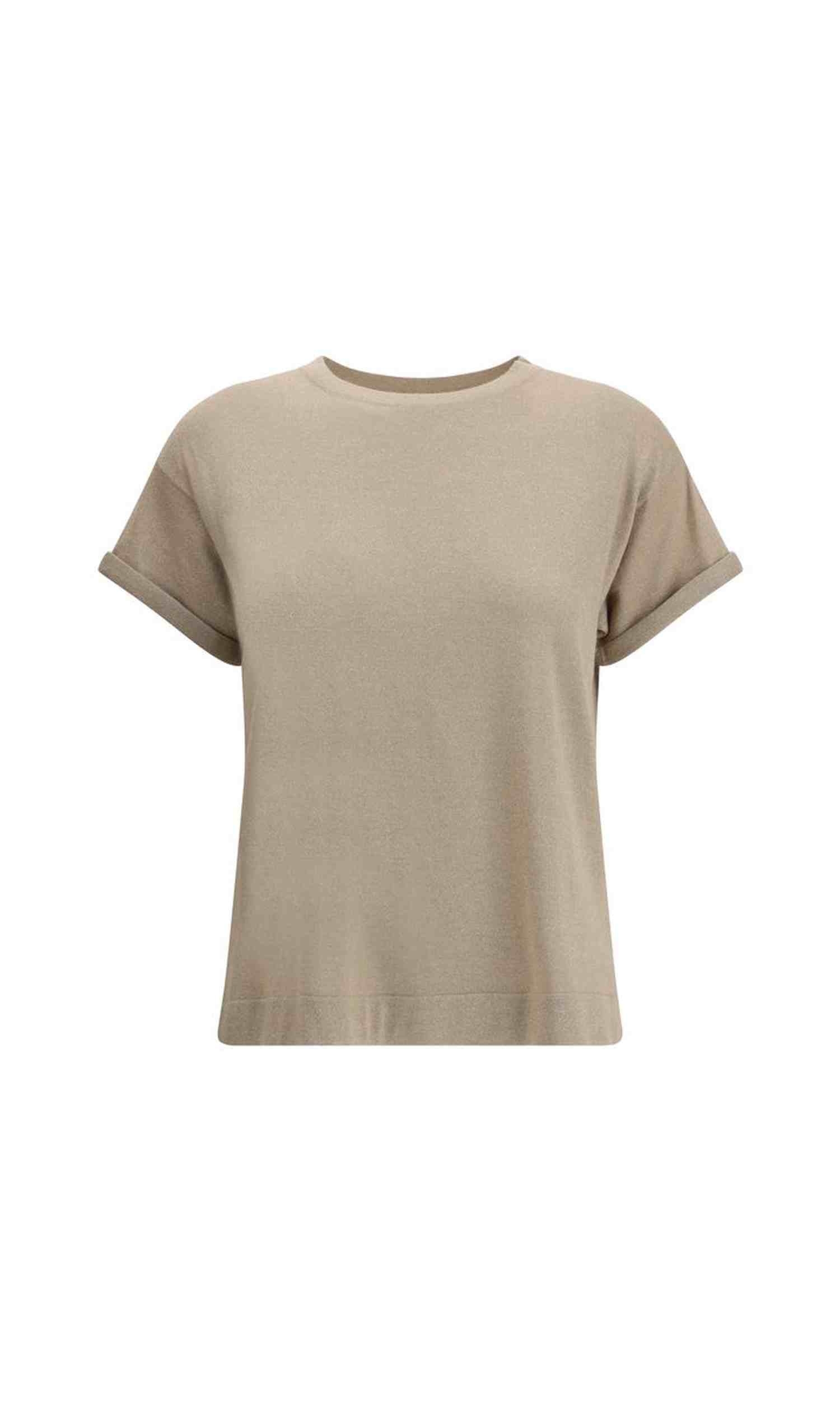 Brunello Cucinelli Cashmere Glitter T-Shirt Glam Steals