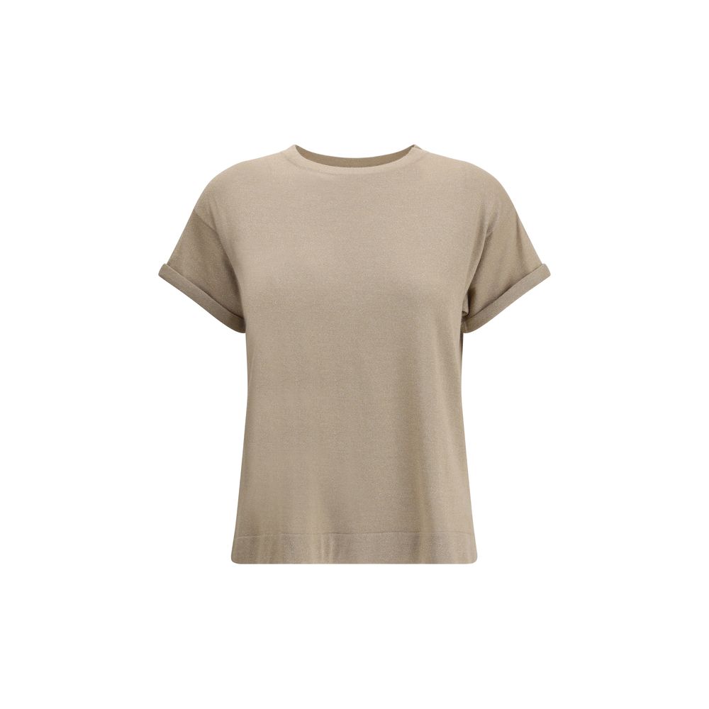 Brunello Cucinelli Cashmere Glitter T-Shirt Glam Steals