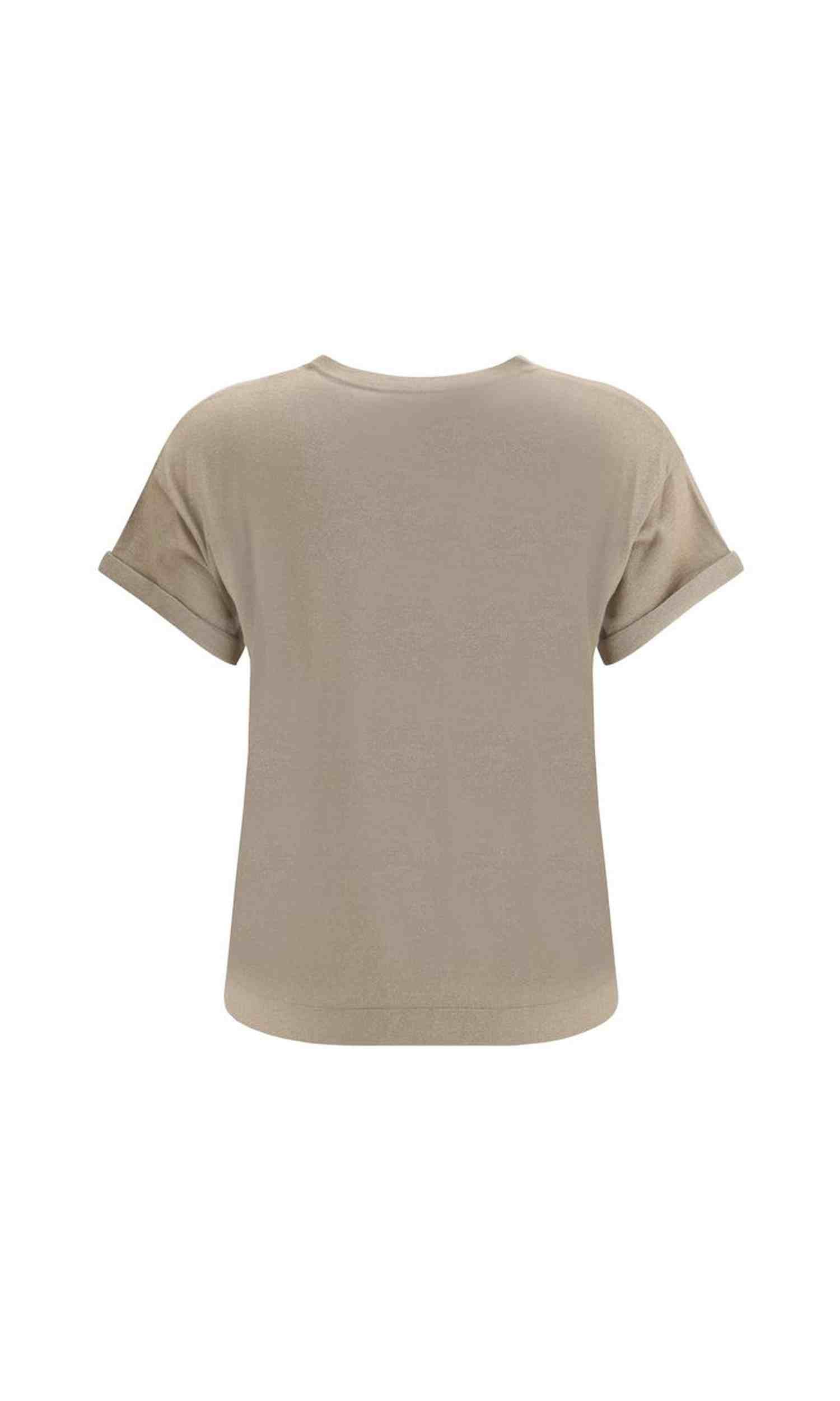 Brunello Cucinelli Cashmere Glitter T-Shirt Glam Steals