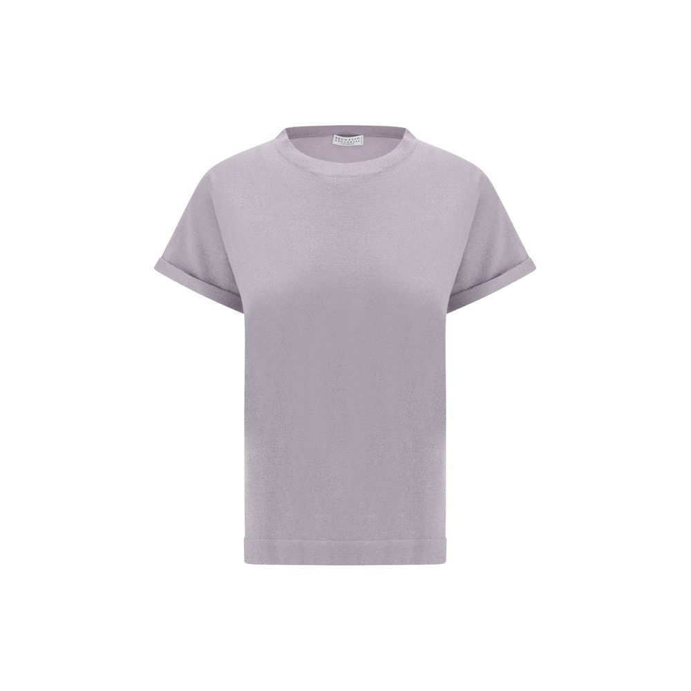 Brunello Cucinelli Cashmere Glitter T-Shirt Glam Steals