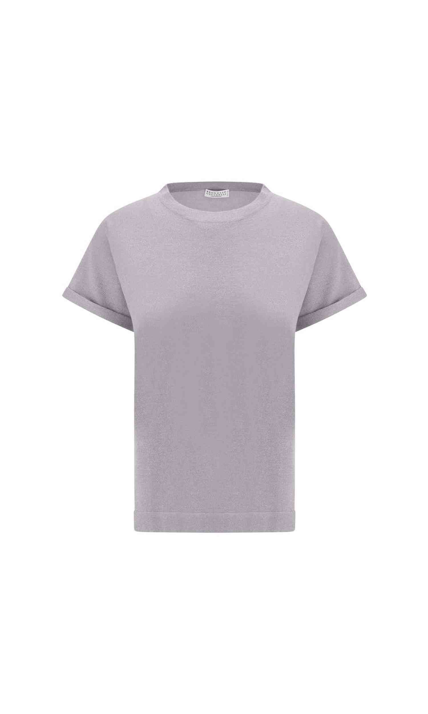 Brunello Cucinelli Cashmere Glitter T-Shirt Glam Steals