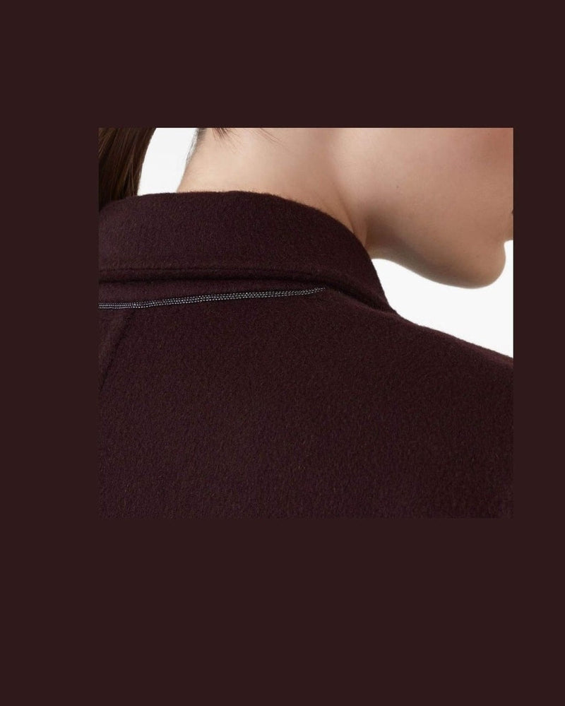 Brunello Cucinelli Coat Bordeaux Glam Steals