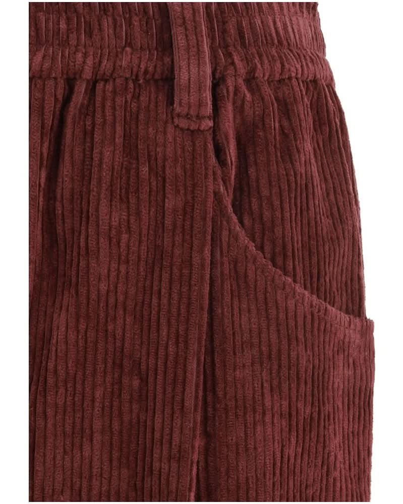 Brunello Cucinelli Cotton Bordeaux Casual Pant 