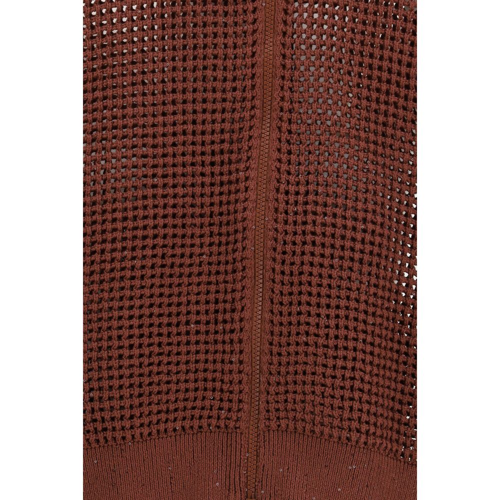 Brunello Cucinelli Cotton Bordeaux Sweatshirt Glam Steals