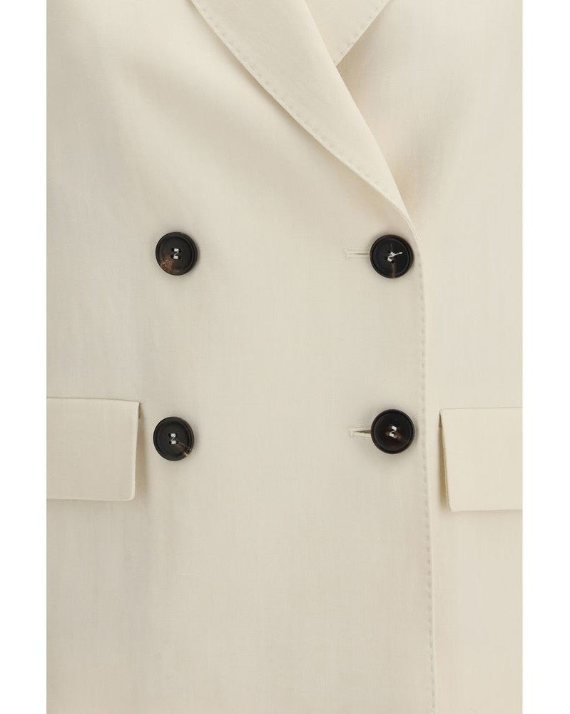 Brunello Cucinelli Cream Viscose Jacket Glam Steals