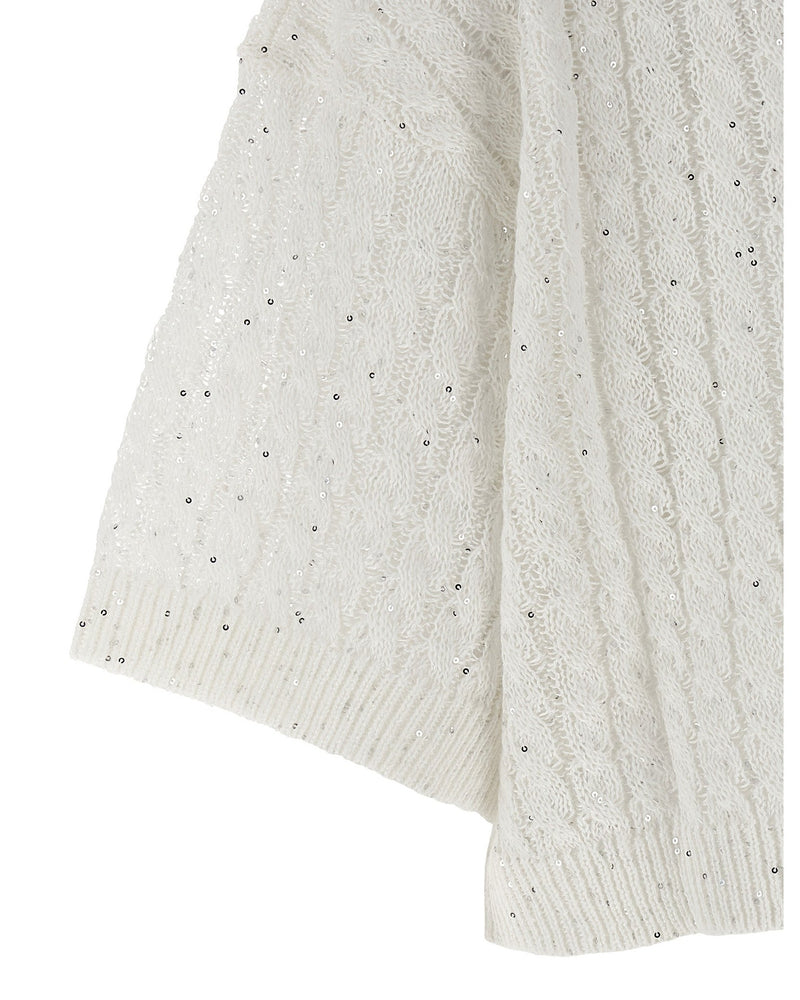 Brunello Cucinelli Dazzling Cable Cardigan Glam Steals