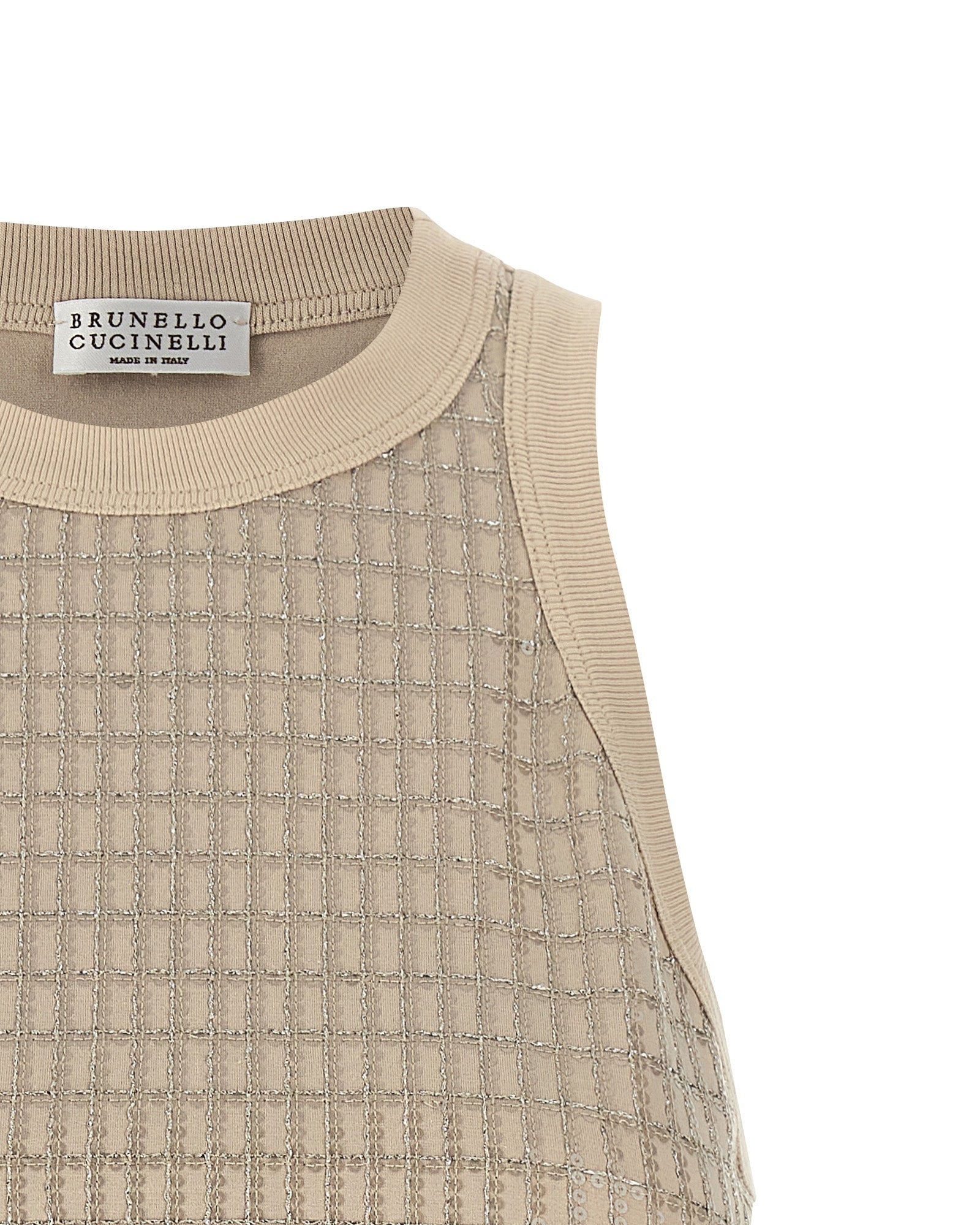 Brunello Cucinelli Dazzling Check Embroidery Top Glam Steals