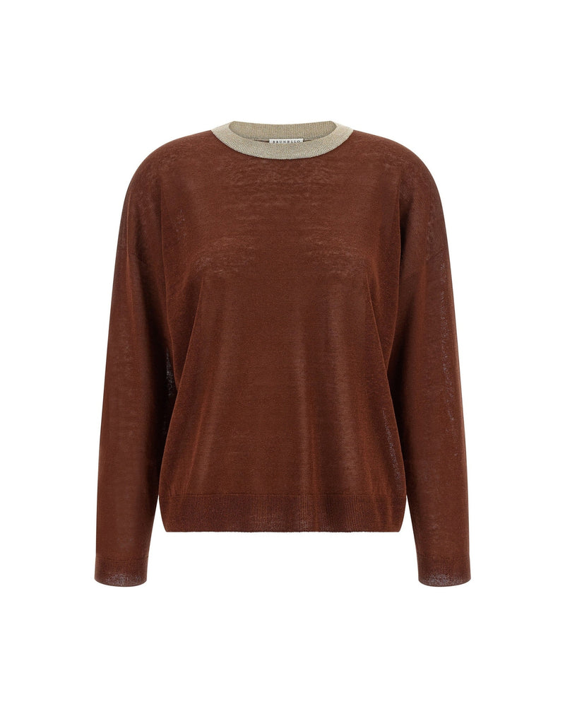 Brunello Cucinelli Dazzling Collar Sweater Glam Steals