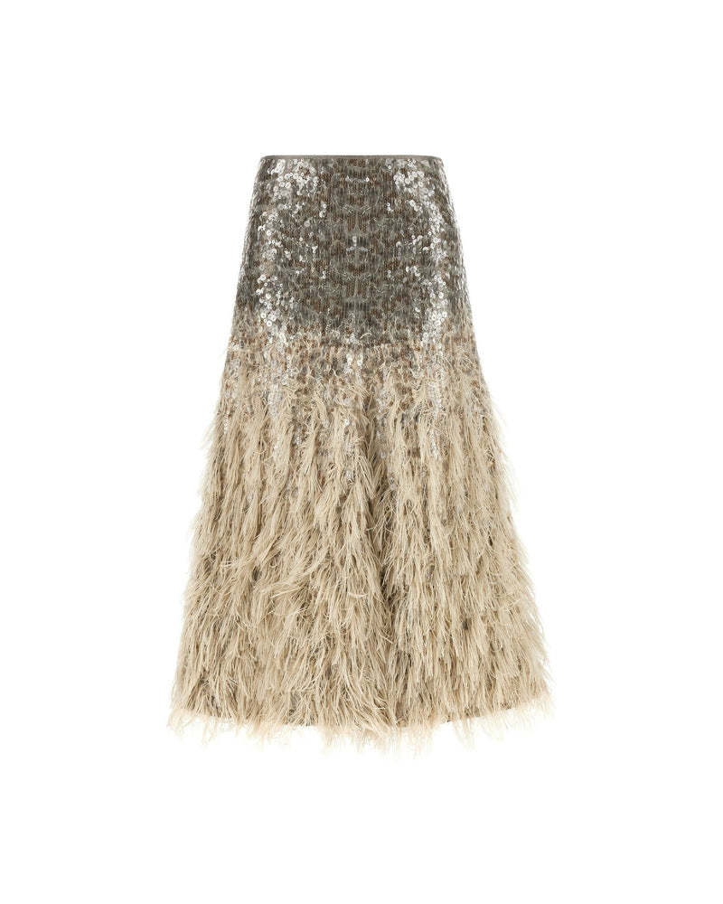 Brunello Cucinelli Dazzling Dégradé Skirt Glam Steals