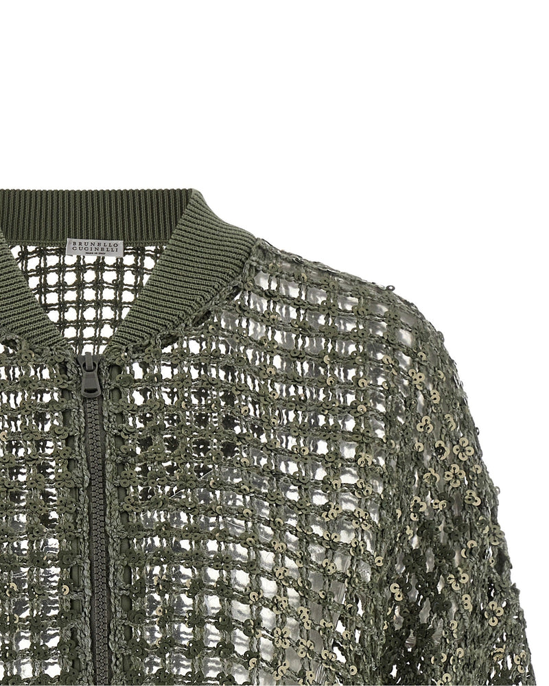 Brunello Cucinelli Dazzling Net Embroidery Cardigan Glam Steals